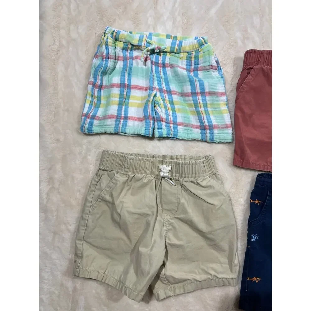 Boys 2T Shorts Bundle 4 Pair Gap Angel Dear Garanimals Summer EUC Cotton